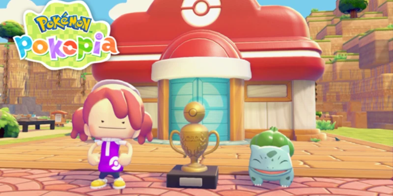 Pokémon Pokopia : événement corde à sauter avec Bulbizarre