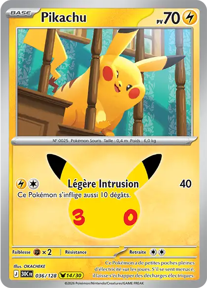 Pikachu, Carte 036/128