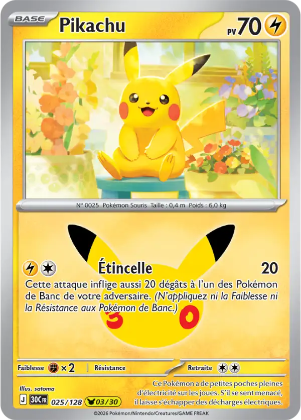 Pikachu, Carte 025/128