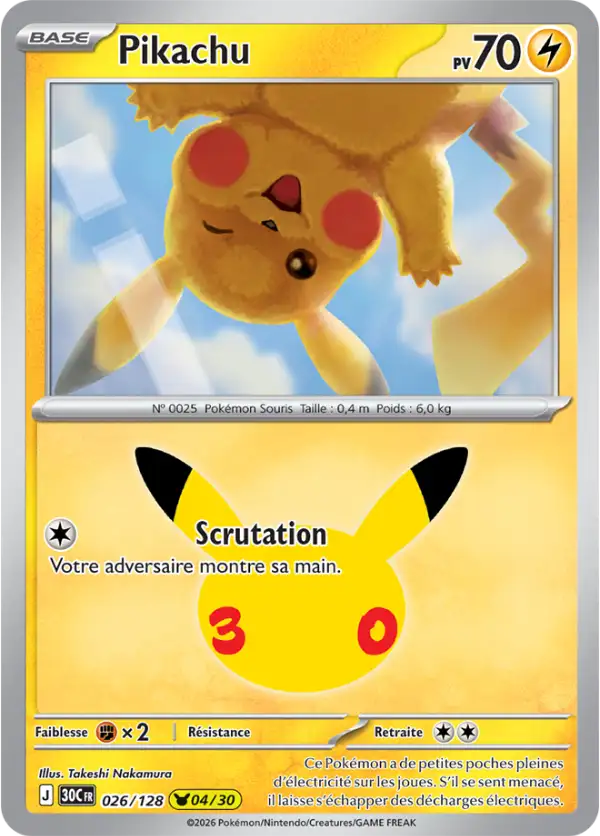 Pikachu, Carte 026/128