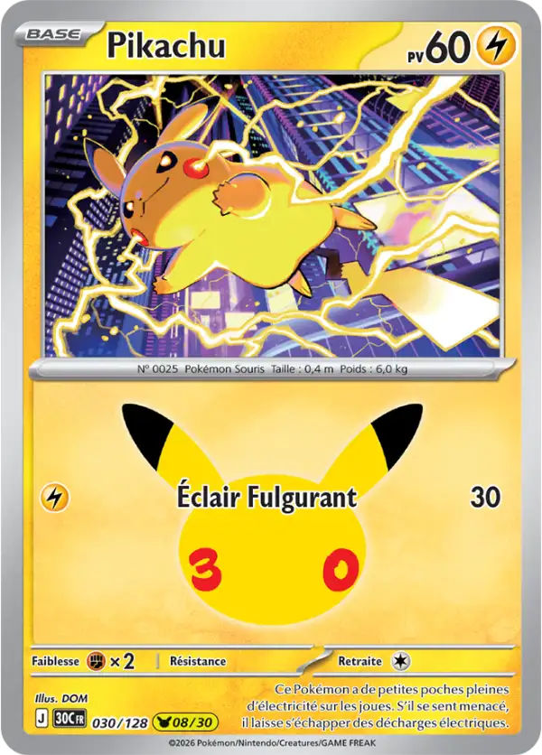 Pikachu, Carte 030/128