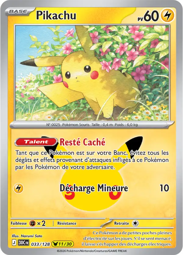 Pikachu, Carte 033/128