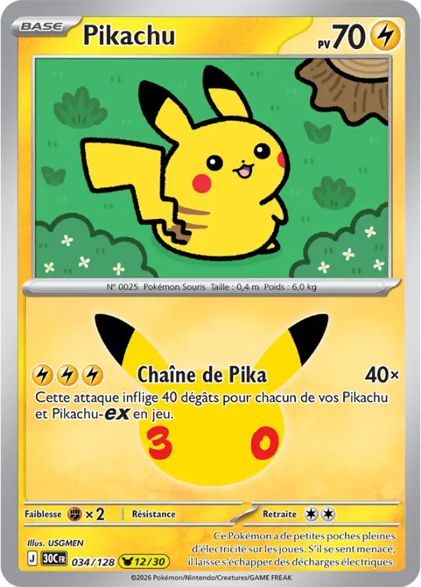 Pikachu, Carte 034/128