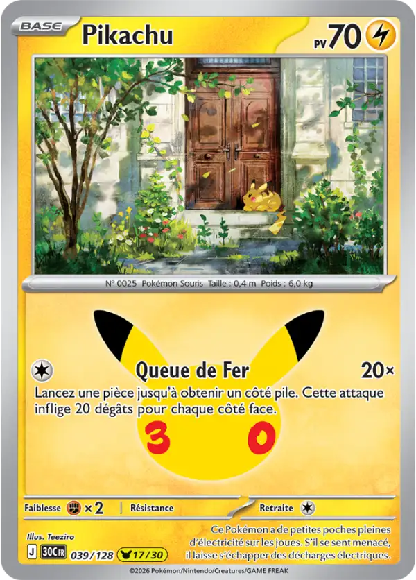 Pikachu, Carte 039/128