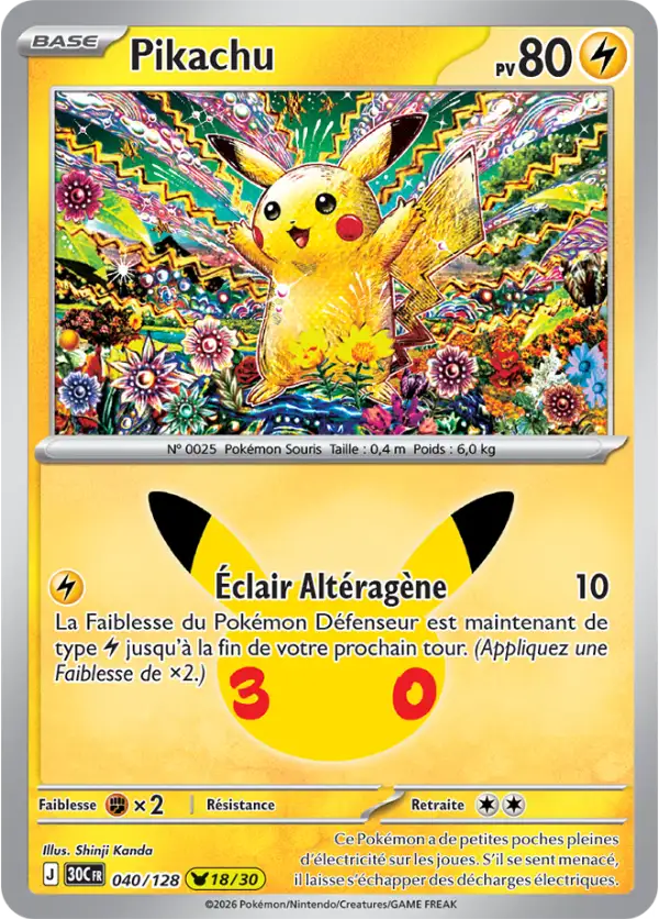 Pikachu, Carte 040/128