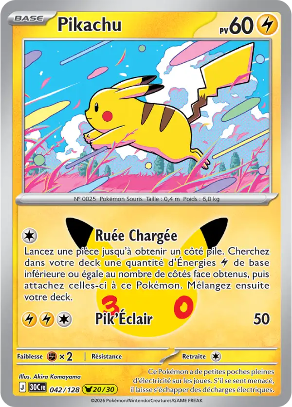 Pikachu, Carte 042/128