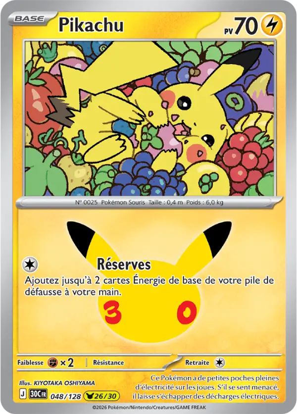 Pikachu, Carte 048/128