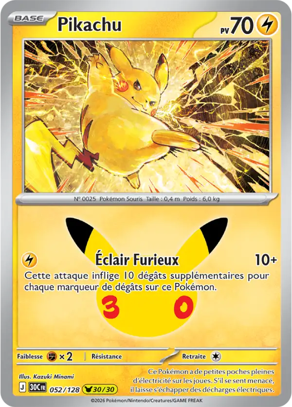 Pikachu, Carte 052/128