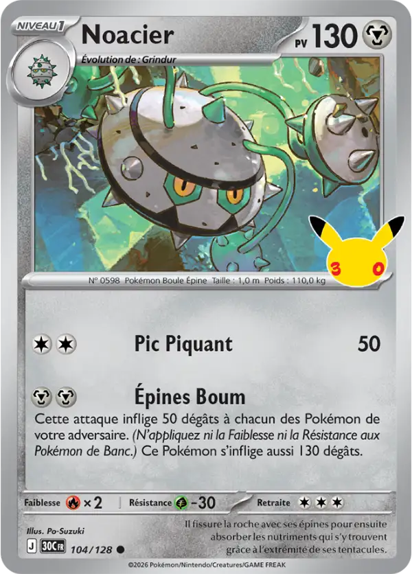 Noacier, Carte 104/128