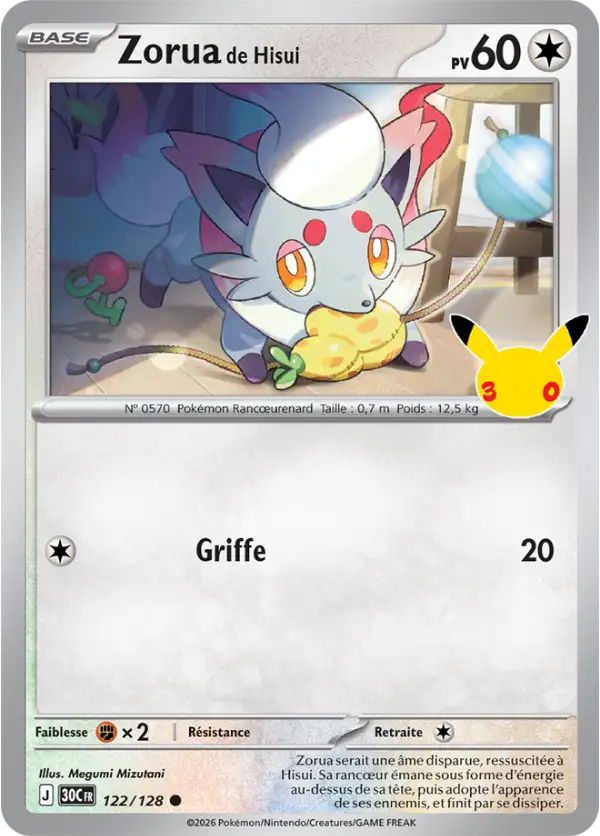 Zorua de Hisui, Carte 122/128