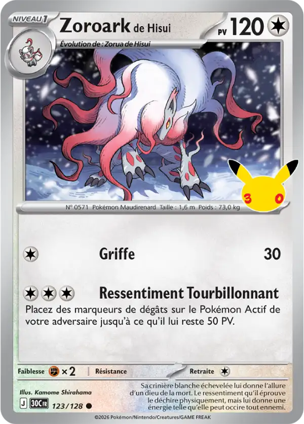 Zoroark de Hisui, Carte 123/128