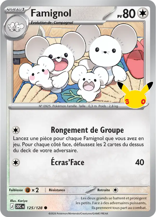 Famignol, Carte 125/128