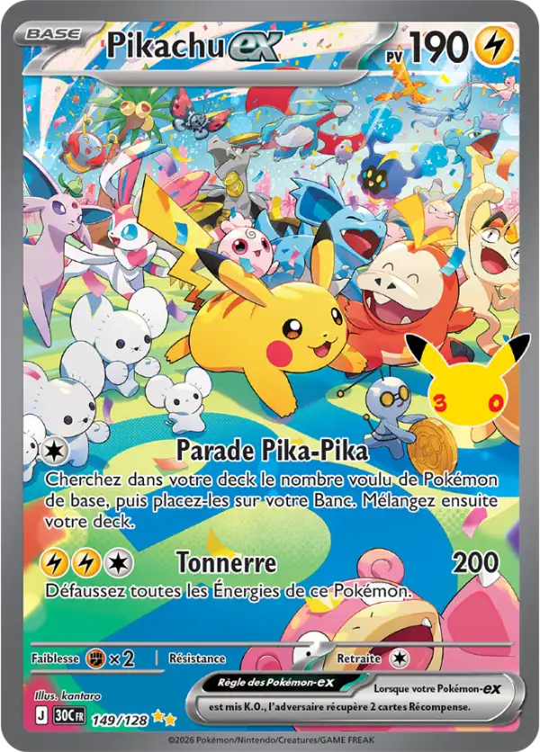 Pikachu ex, Carte 149/128