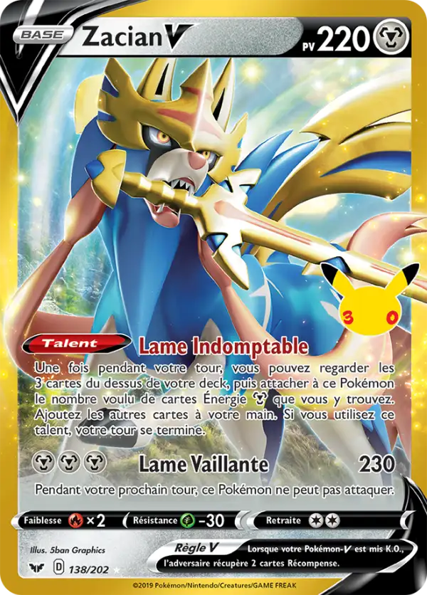Zacian V, Carte SSH 138