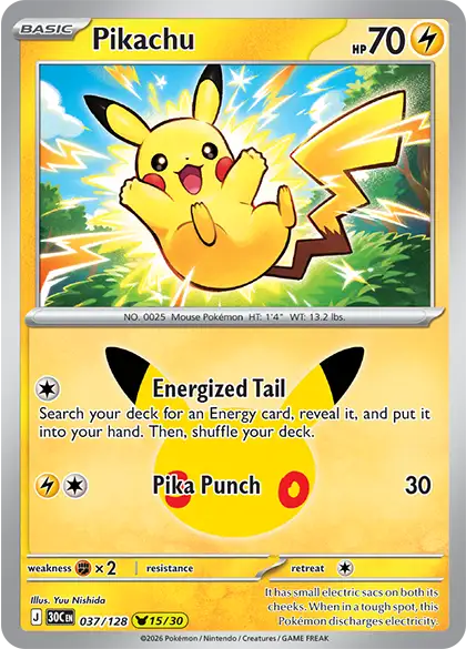 pikachu pokemon card 70 hp 30C 037 - price and info including damage Pikachu (CEC) #66 | Dragon