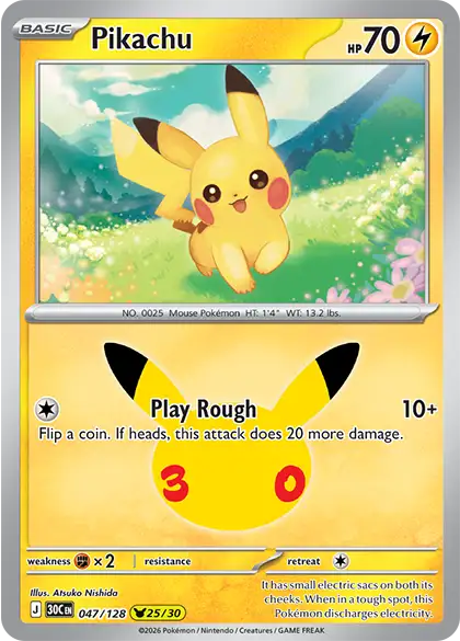 yellow cheek pikachu pokemon card If tails Pikachu (Deluxe Pack: ex #129/379,