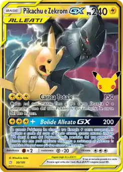 Pikachu e Zekrom GX
