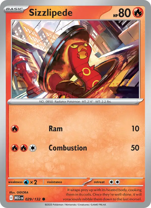 Sizzlipede MEG 029 - Card price and info | Pokedexia