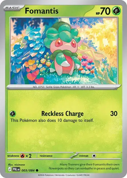 Fomantis PBL 003 - Card price and info | Pokedexia