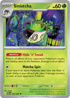 poltchageist pokemon card value prevent all damage from and effects of attacks from your opponents Pokmon done to this Pokmon. Poltchageist 171/167 - Holofoil SV06