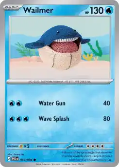 pokemon card wailmer TCG - SM7 - 025/096 (C) Water Colorless Wailmer PBL 015 - Card
