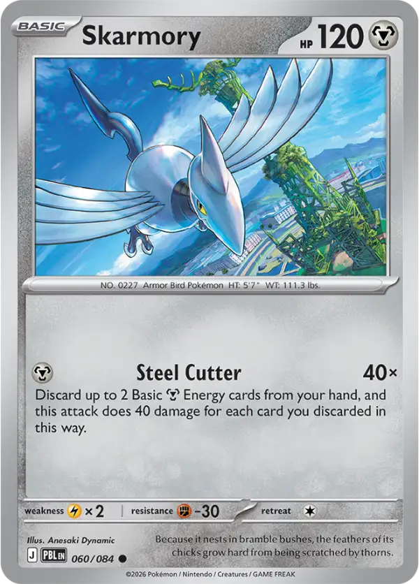 pokemon card skarmory - 209/191 - Surging Sparks Colorless Artist Skarmory Great Encounters - Uncommon