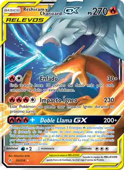 Reshiram y Charizard GX