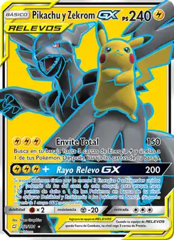 Pikachu y Zekrom GX