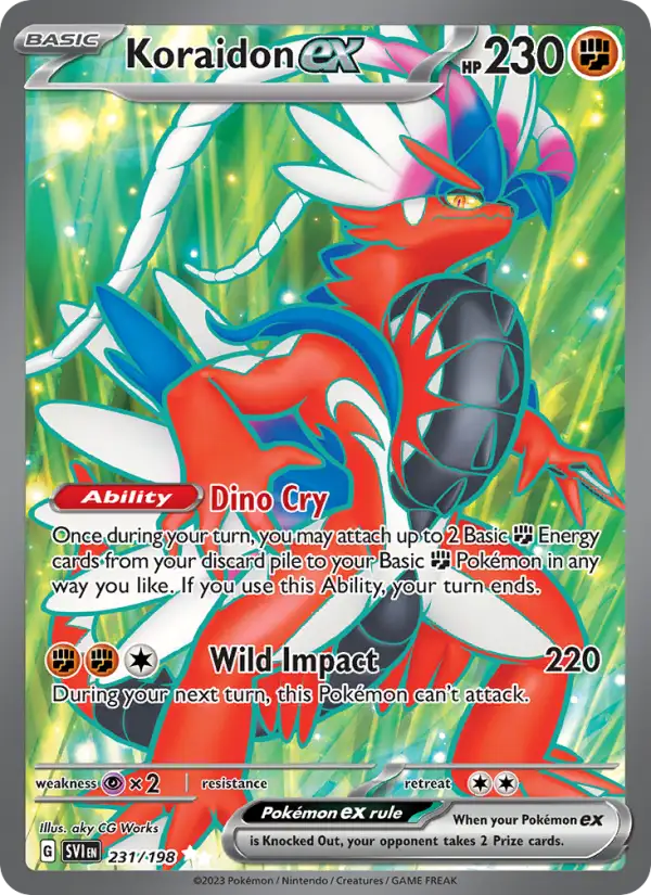 Koraidon ex SVI 231 - Card price and info | Pokedexia