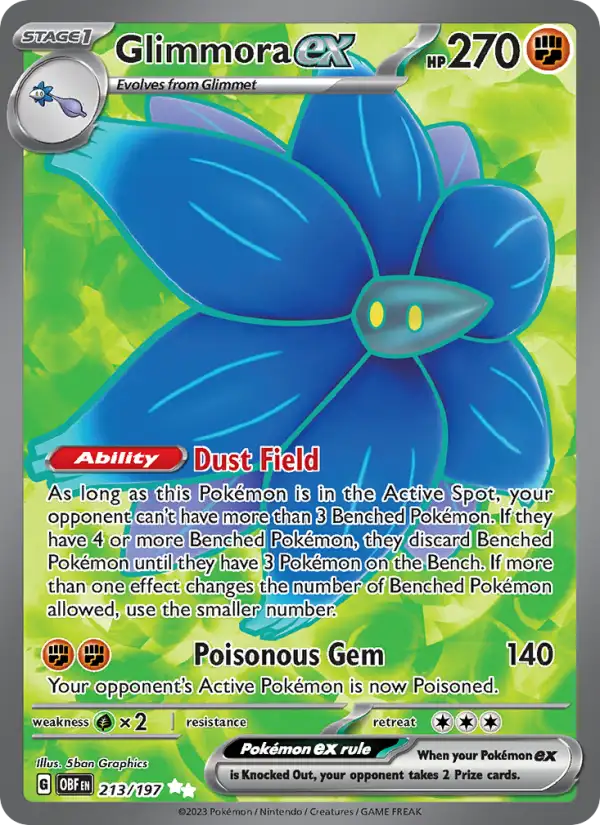 Glimmora ex OBF 213 - Card price and info | Pokedexia