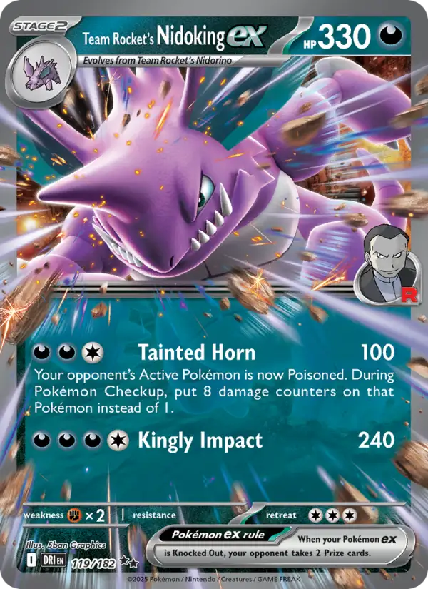 Team Rocket's Nidoking ex DRI 119 - Card price and info | Pokedexia