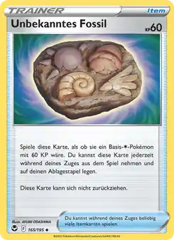 Unbekanntes Fossil