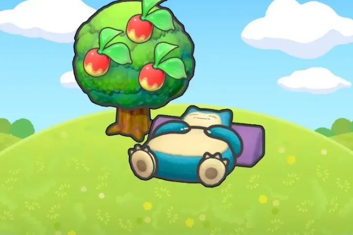 Ronflex endormi sous un arbre